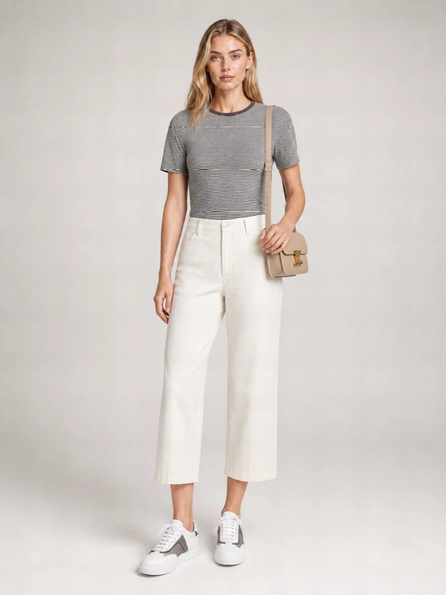 Brunello Cucinelli Striped Linen Short-Sleeve Crewneck T-Shirt