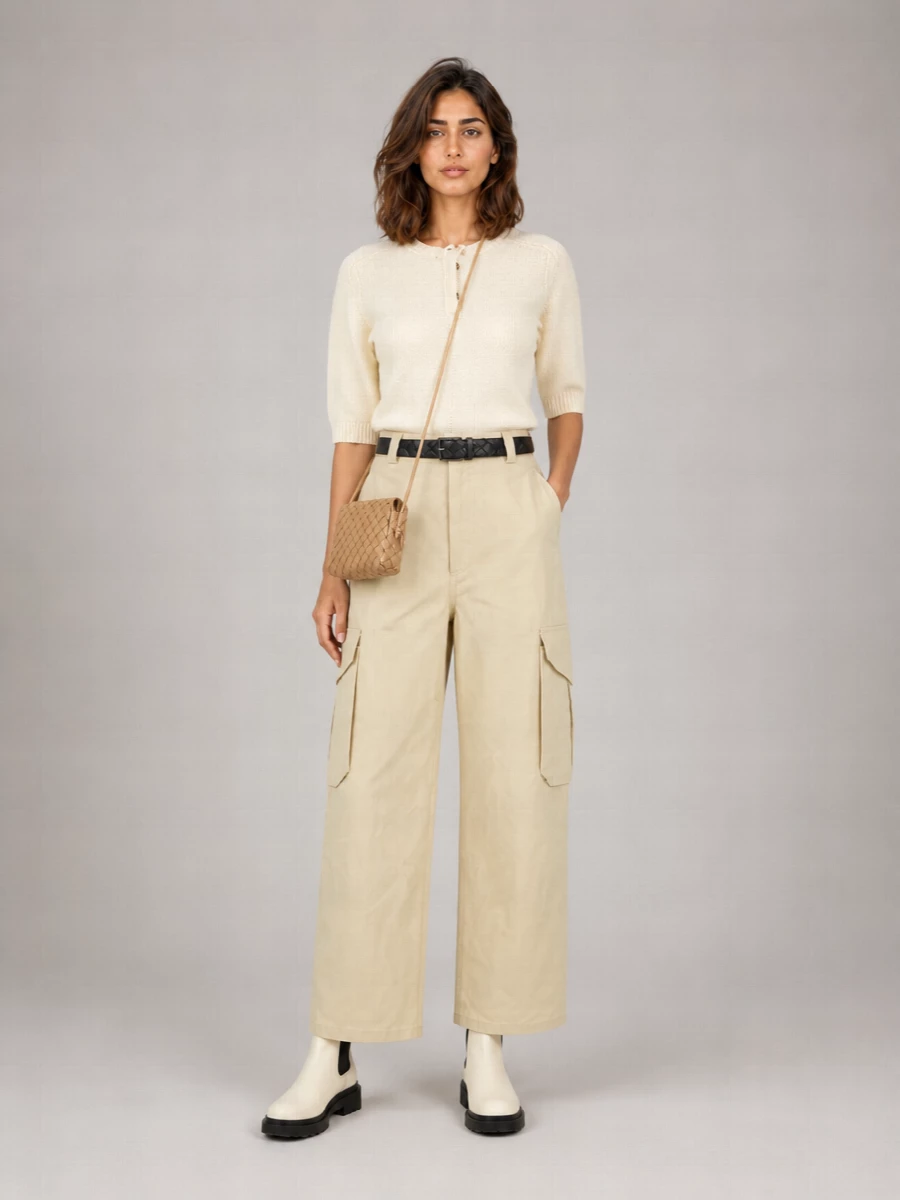 Bottega Veneta Wide-Leg Cargo Trousers