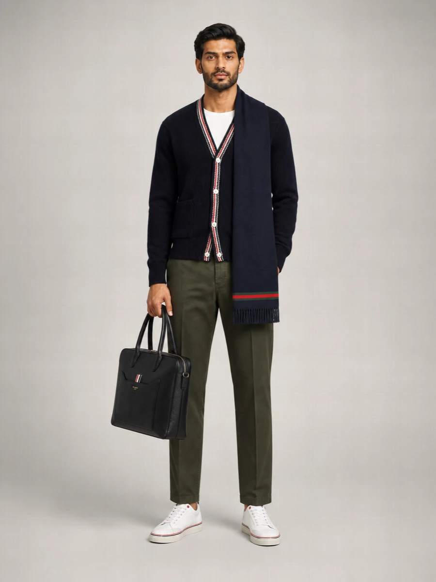 Thom Browne Wool Mohair Cardigan