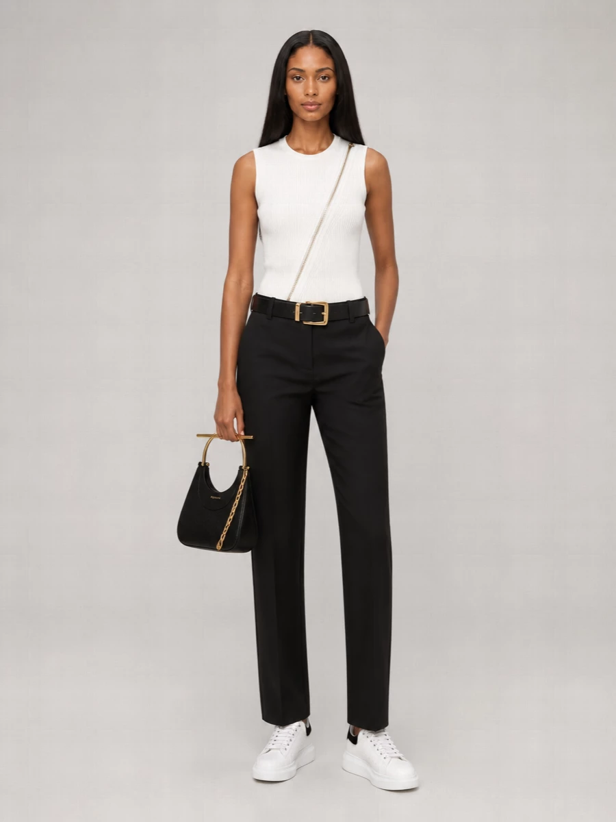 Alexander Mcqueen Ribbed Knit Cutout Tank Top