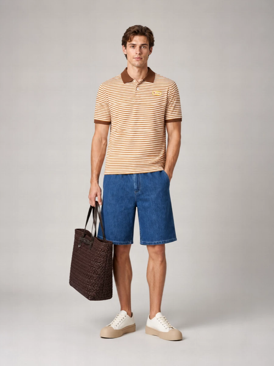 Marni Linen-Blend Polo Shirt