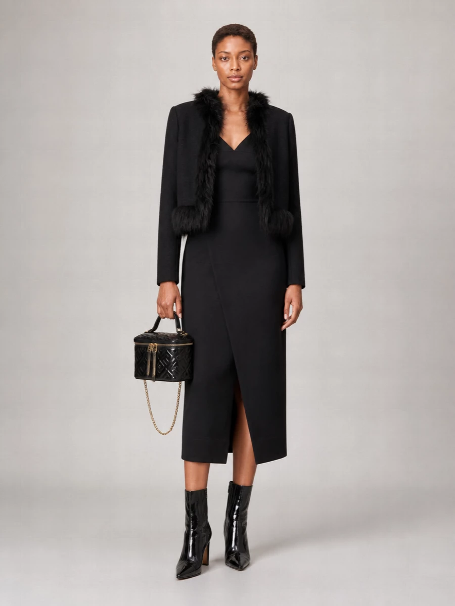 Fendi Mini Lamb Leather Crossbody Bag