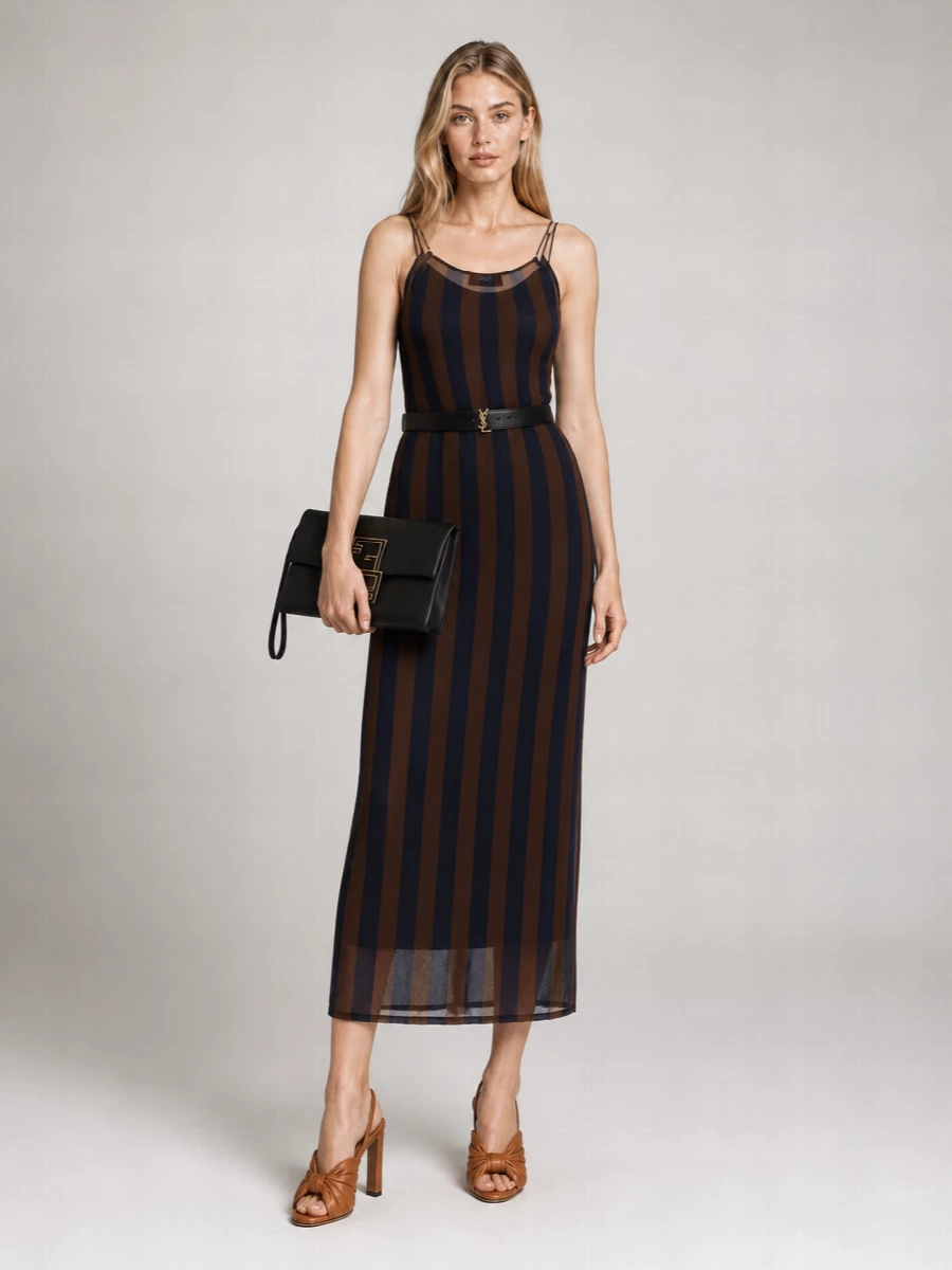 Fendi Printed Midi Dress