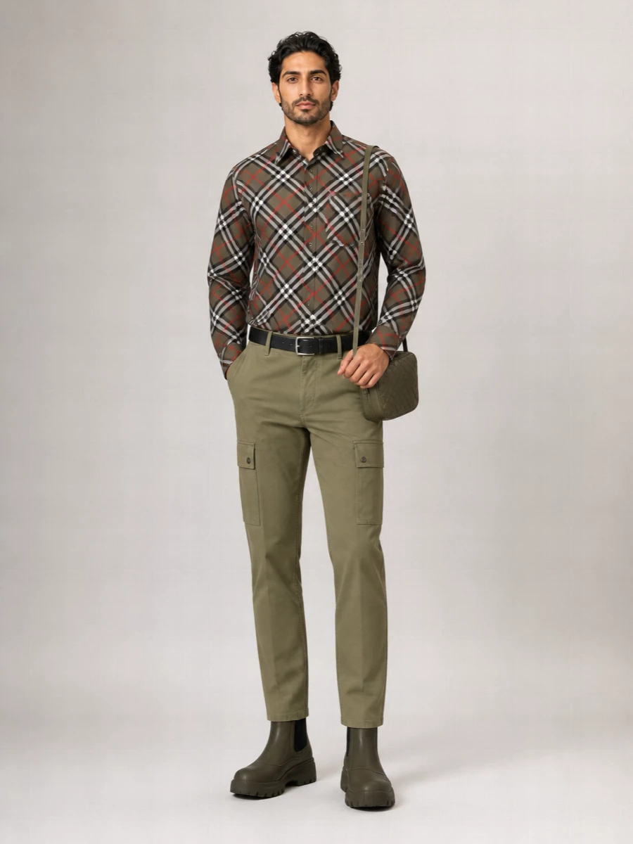 Burberry Cotton Cargo Trousers