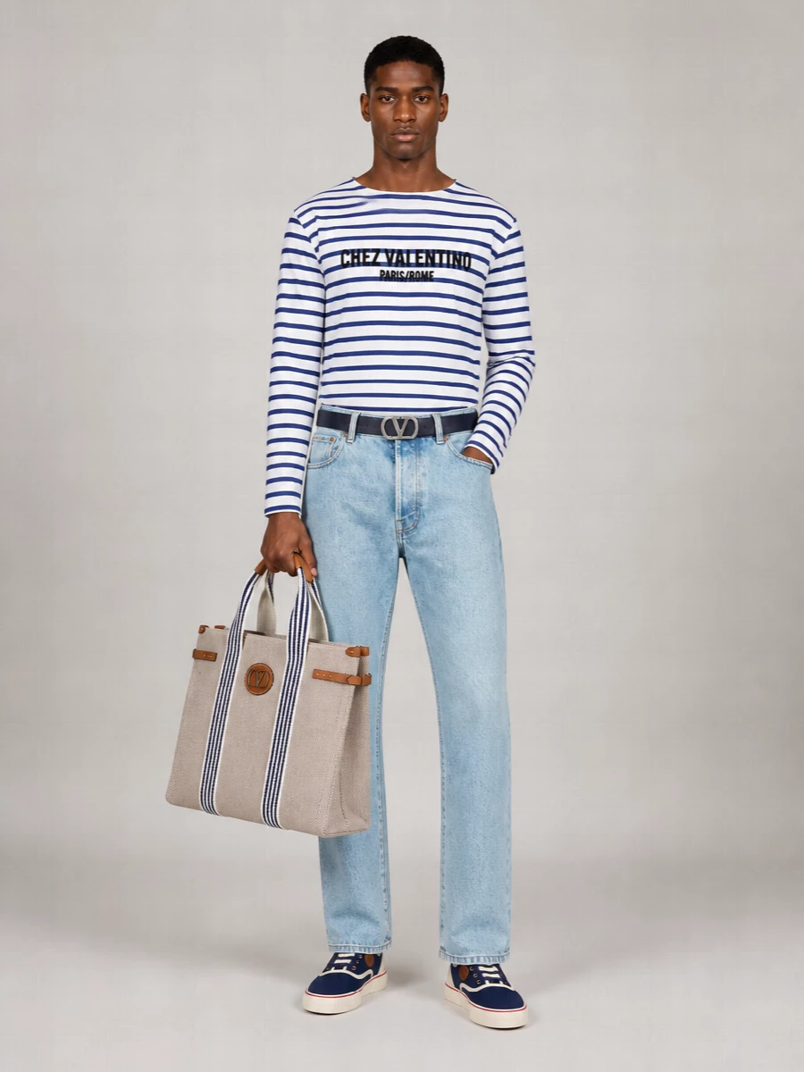 Valentino Striped Cotton T-Shirt