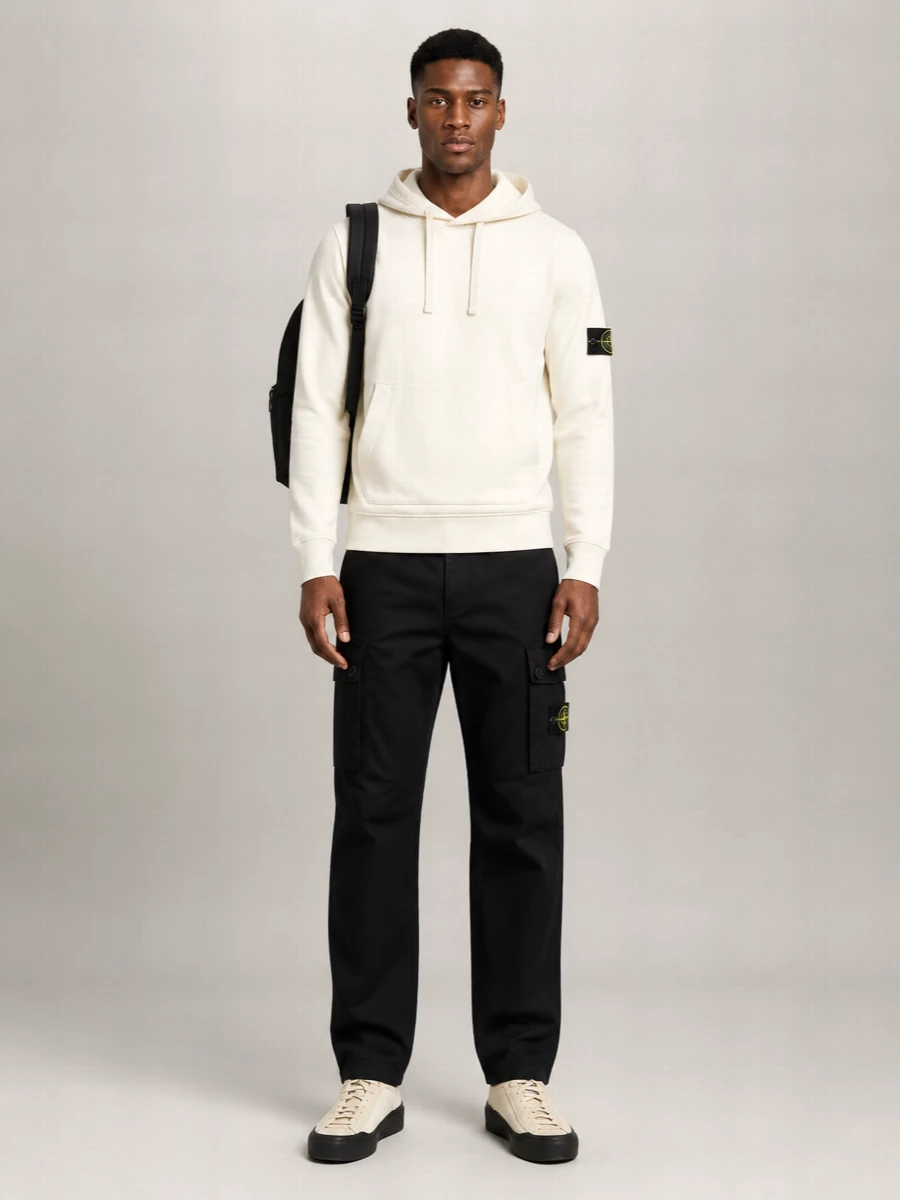 Stone Island Cotton Logo Hoodie