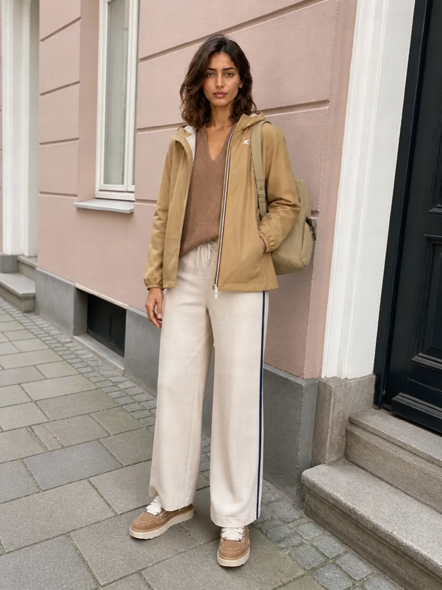 Max mara joggers k way parka ugg sneakers