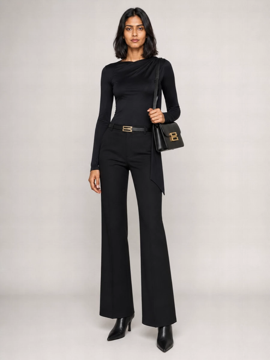 Victoria Beckham Wool-Blend Flared Tailored Trousers