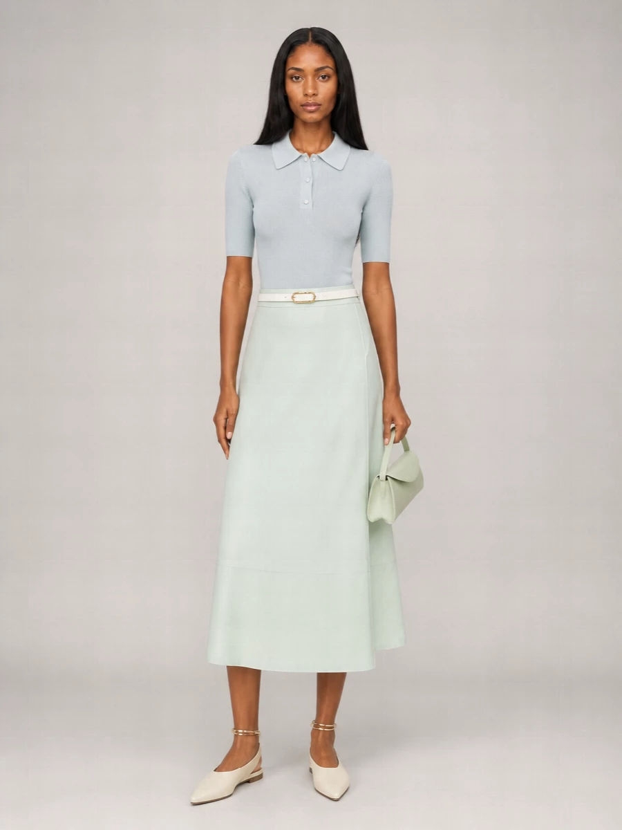 Jil Sander Cotton Asymmetric A-Line Skirt