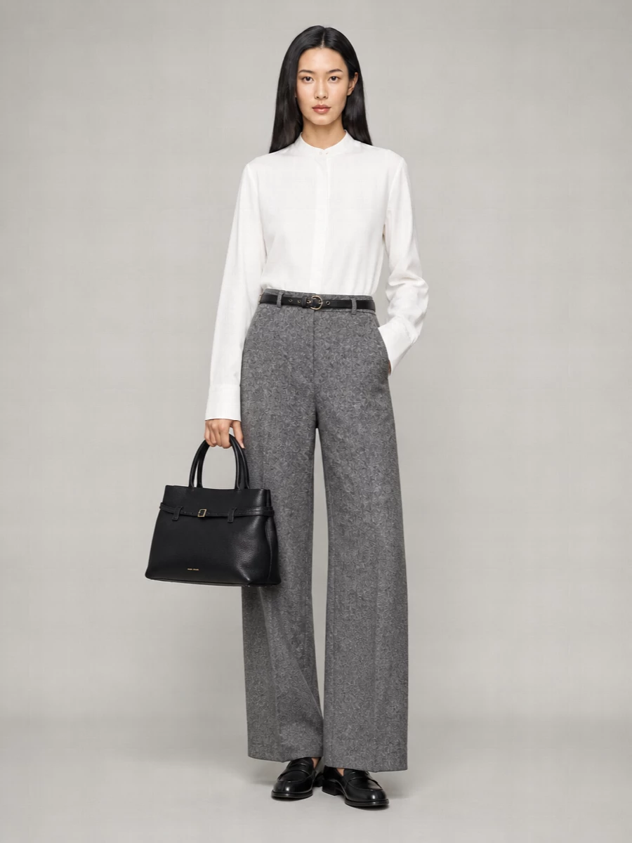 S Max Mara Virgin Wool High-Rise Wide-Leg Suit Trousers