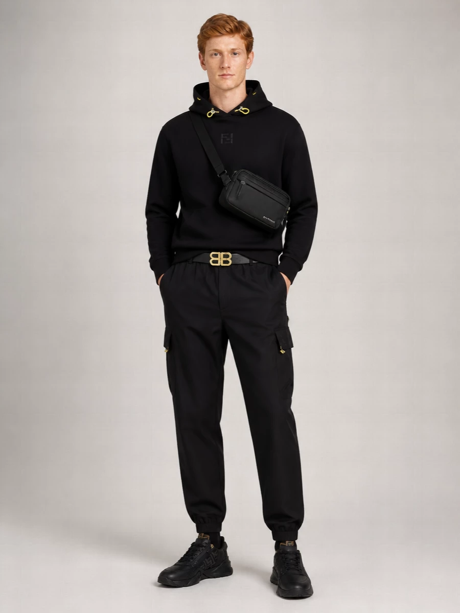 Fendi Nylon Straight-Leg Cargo Track Pants