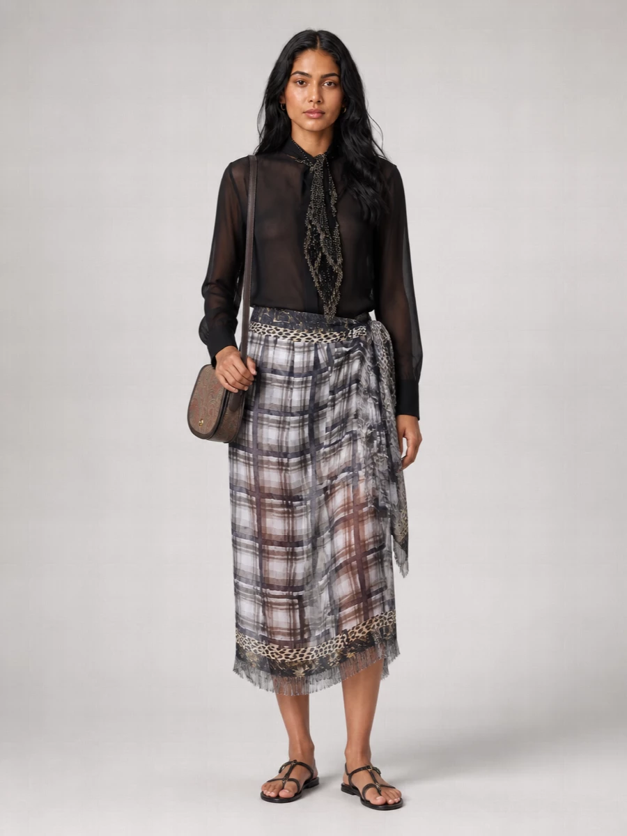 Pierre Louise Mascia Silk Maxi Skirt