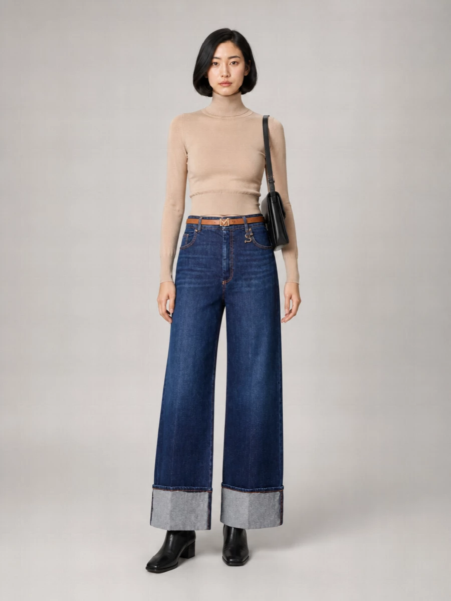 Sportmax cropped cuffed relaxed-fit denim jeans
