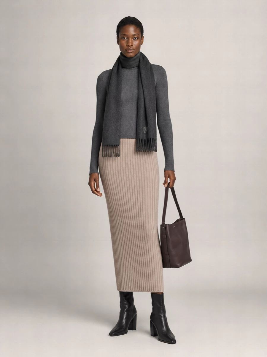 Max Mara Wool Ribbed Turtleneck Sweater