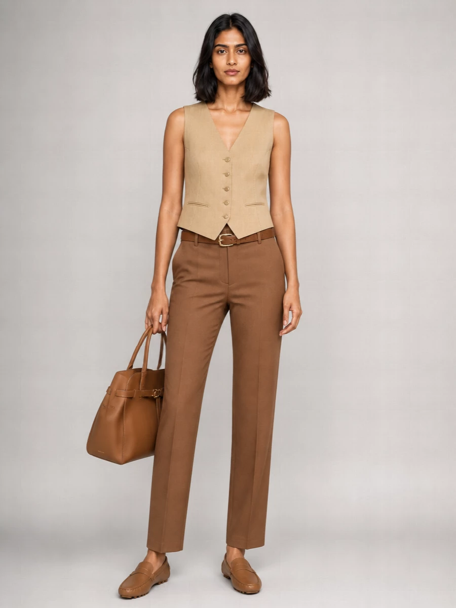 Circolo 1901 Low-Rise Straight-Leg Piqué Trousers