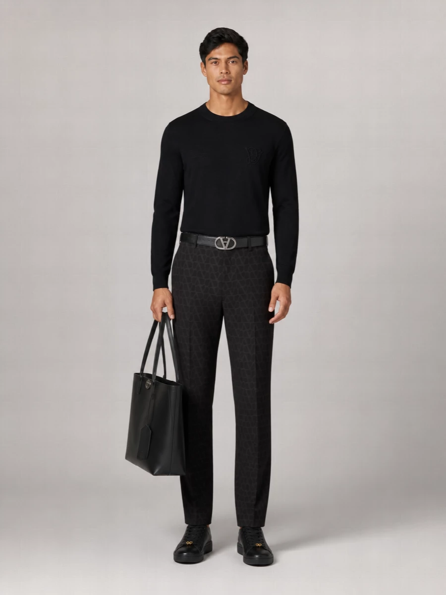 Valentino Garavani Logo-Embroidery Wool Jumper