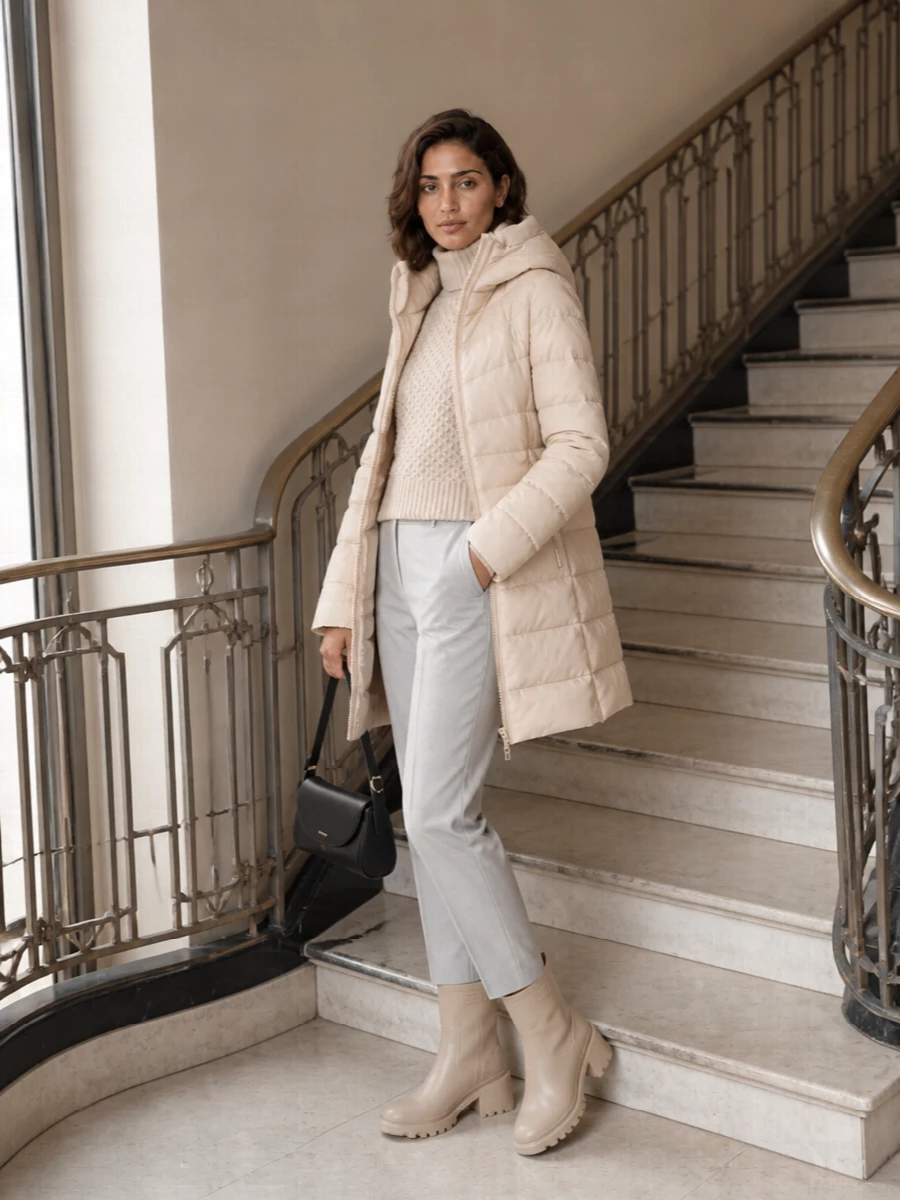Canada goose puffer fabiana filippi knit outfit