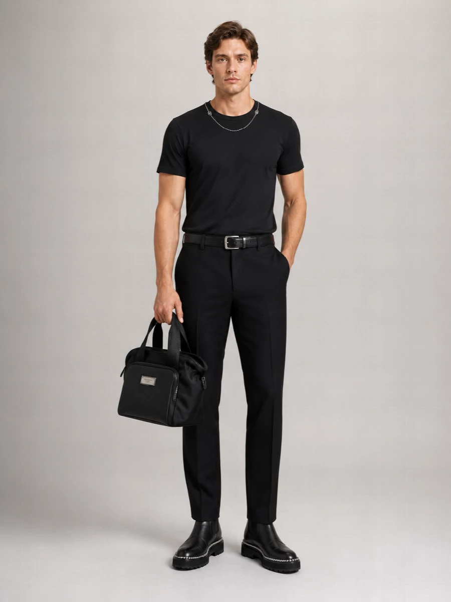 Dolce&Gabbana Leather Slip-On Stretch Ankle Boots