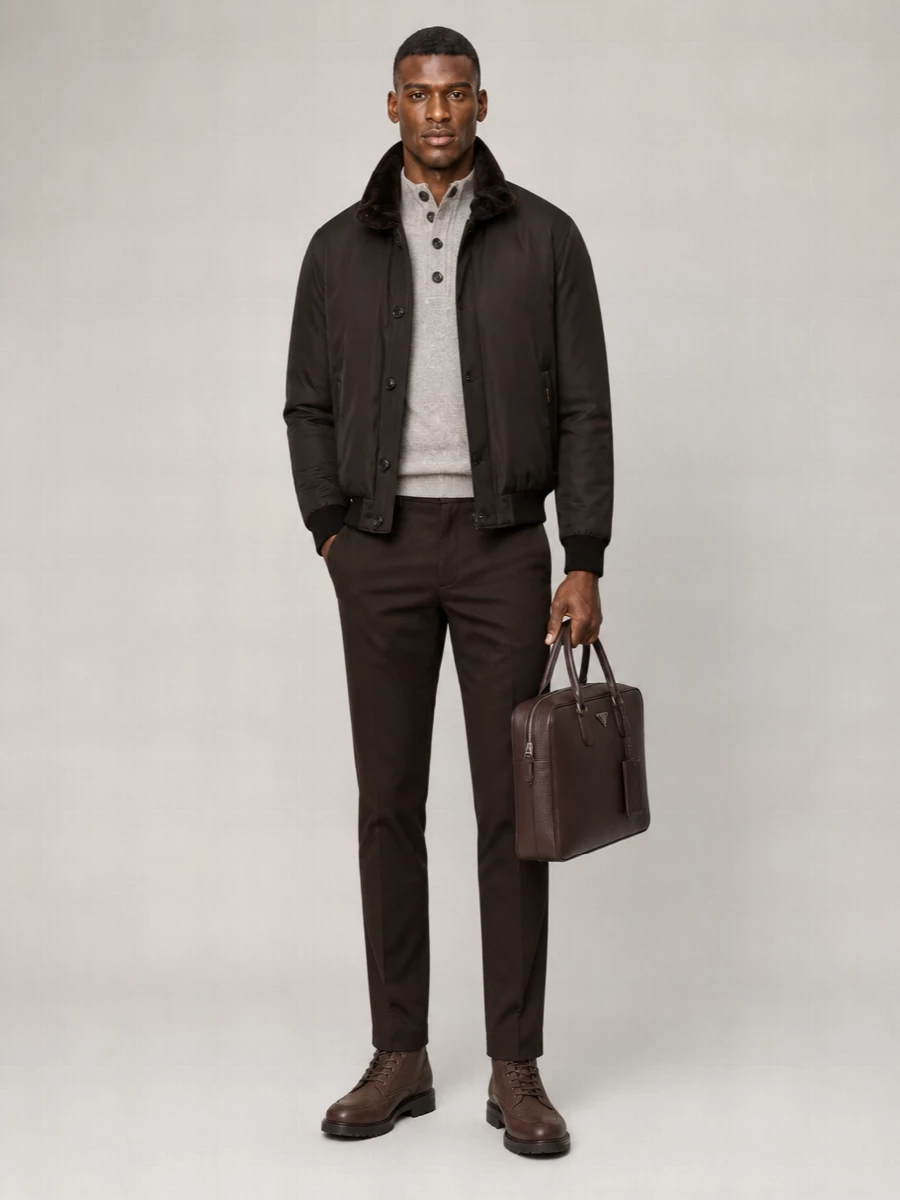 Moorer Deer Leather Single Breasted Coat