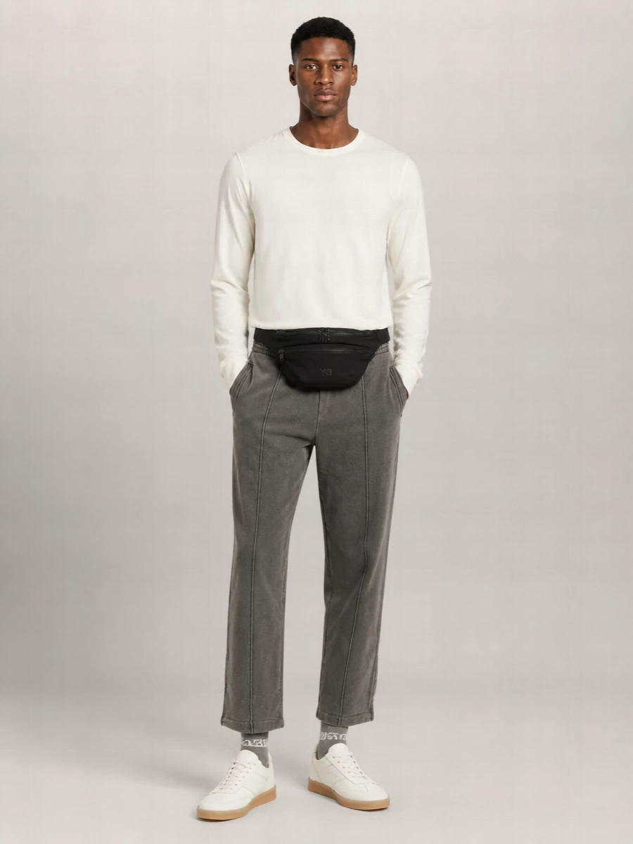 Y-3 Cotton Long-Sleeve Graphic-Print T-Shirt