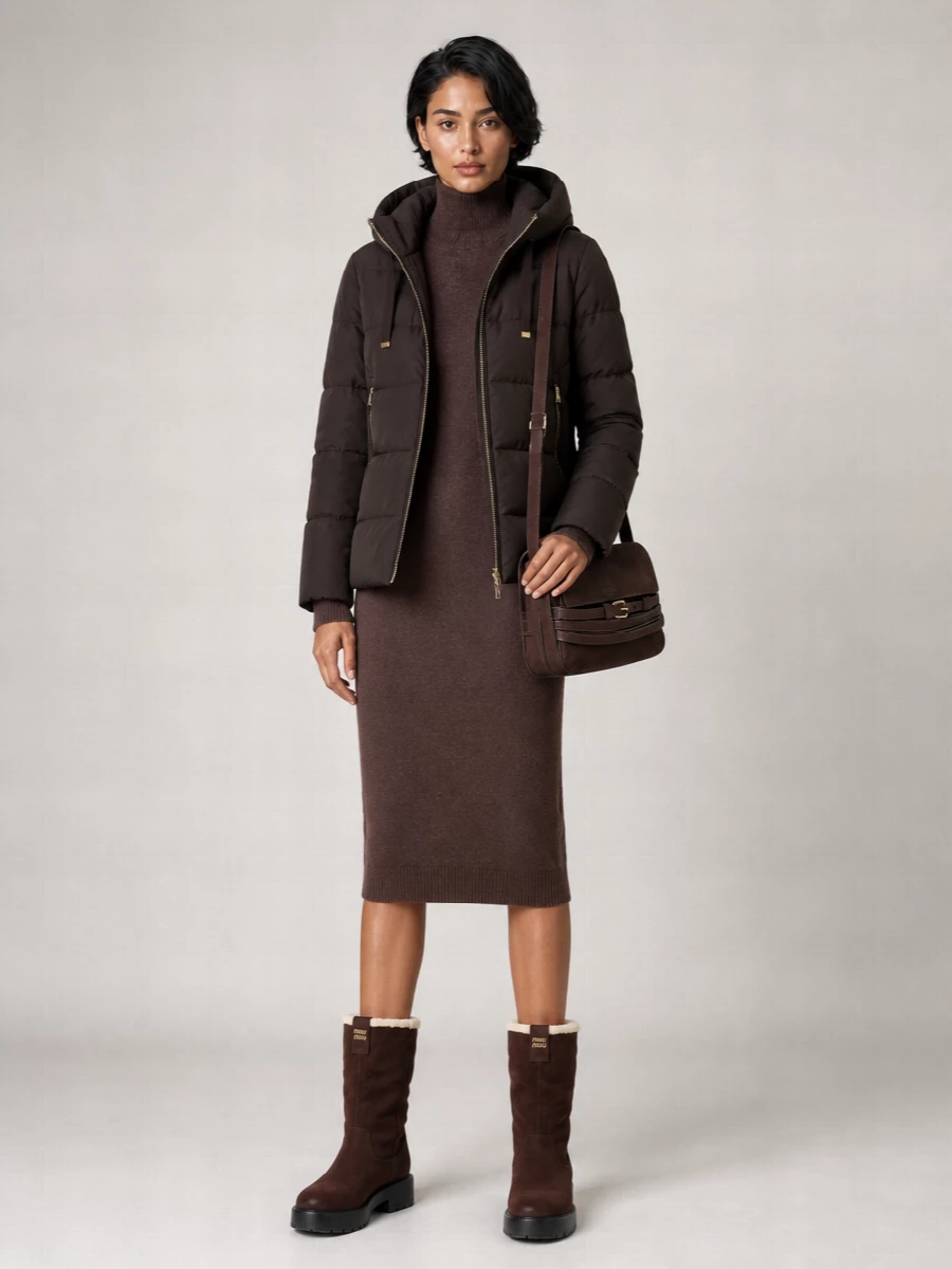 Moorer Down Hooded Puffer Jacket