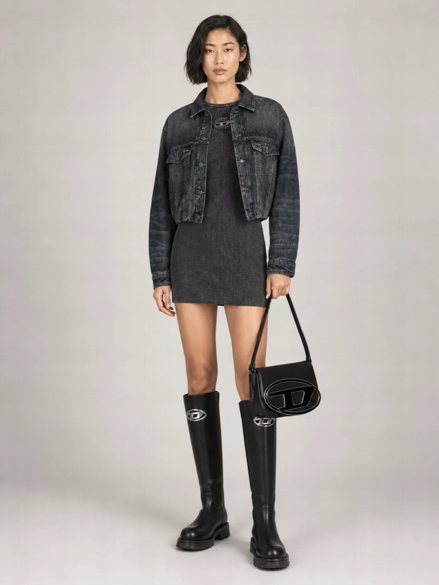 Diesel denim puffer jacket