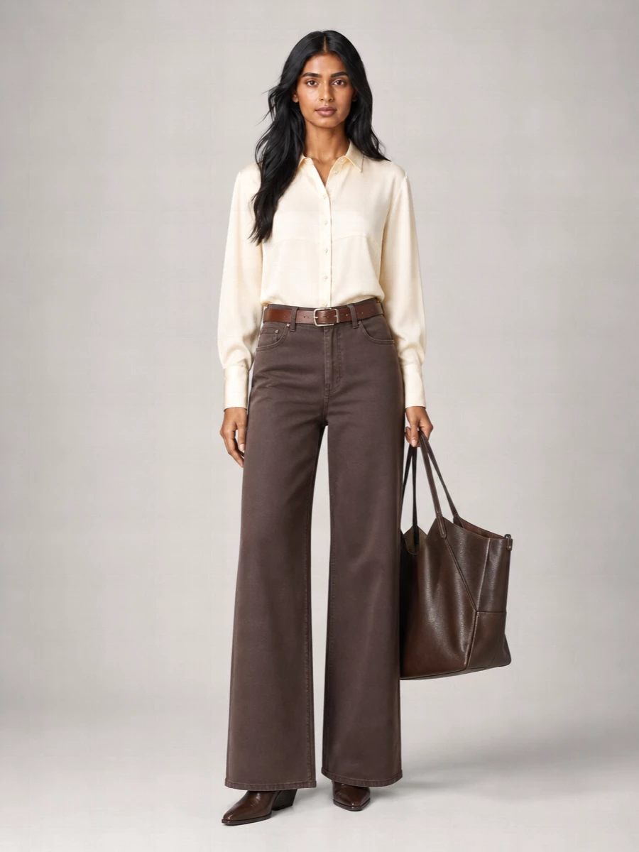 Brunello Cucinelli Silk Straight-Leg Jeans