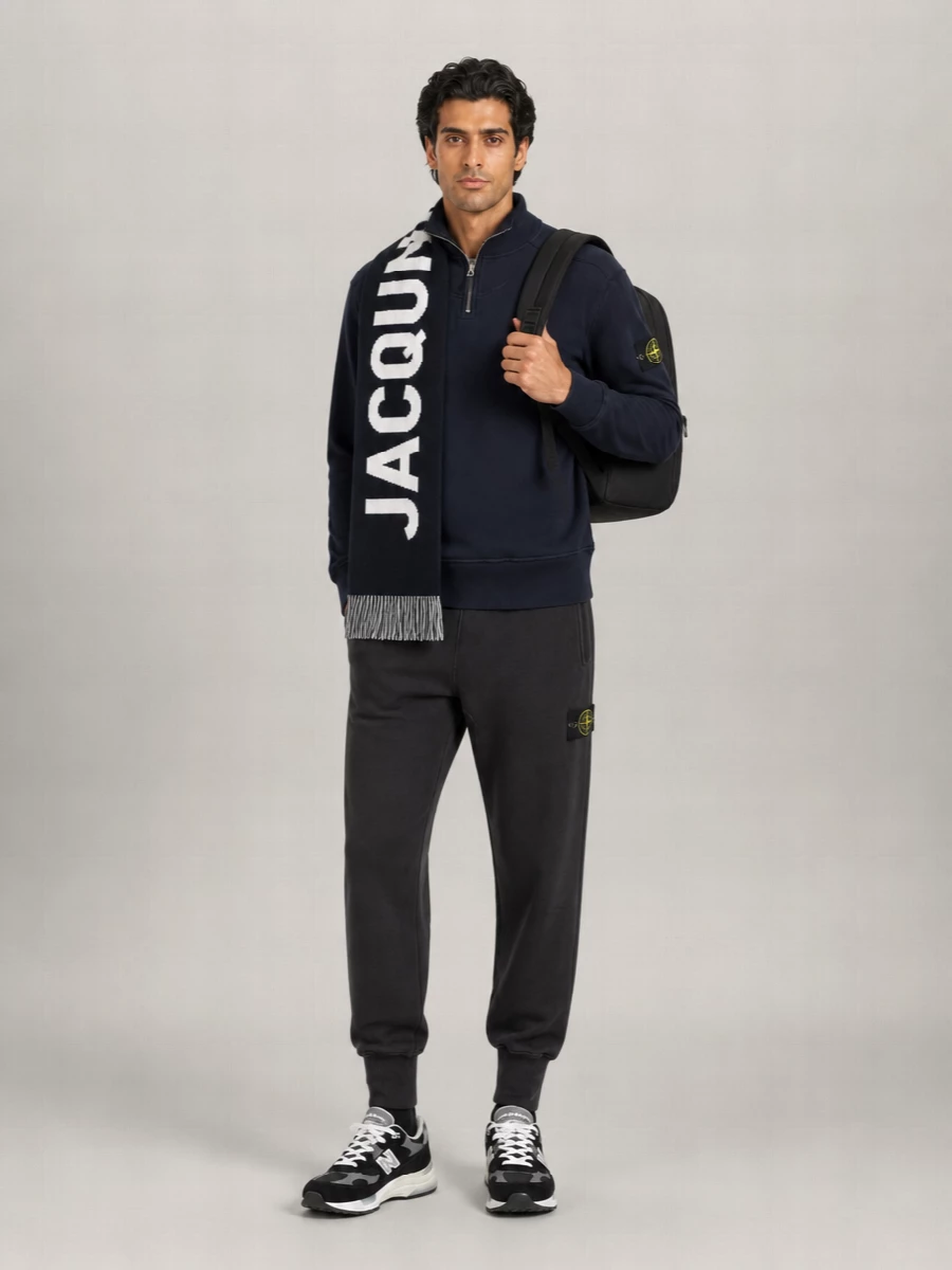 Stone Island Cotton Half Zip Sweatshirt