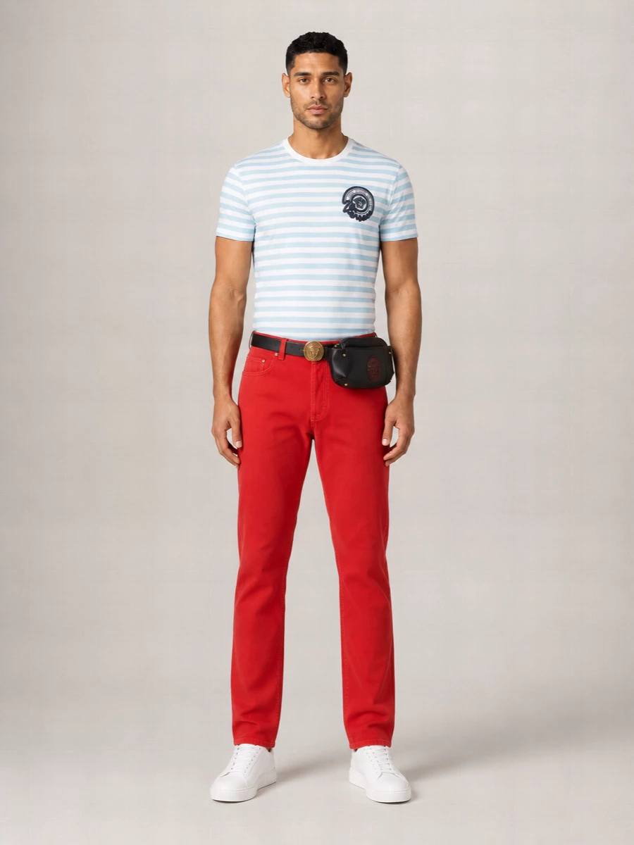 Versace Denim Straight-Leg Jeans