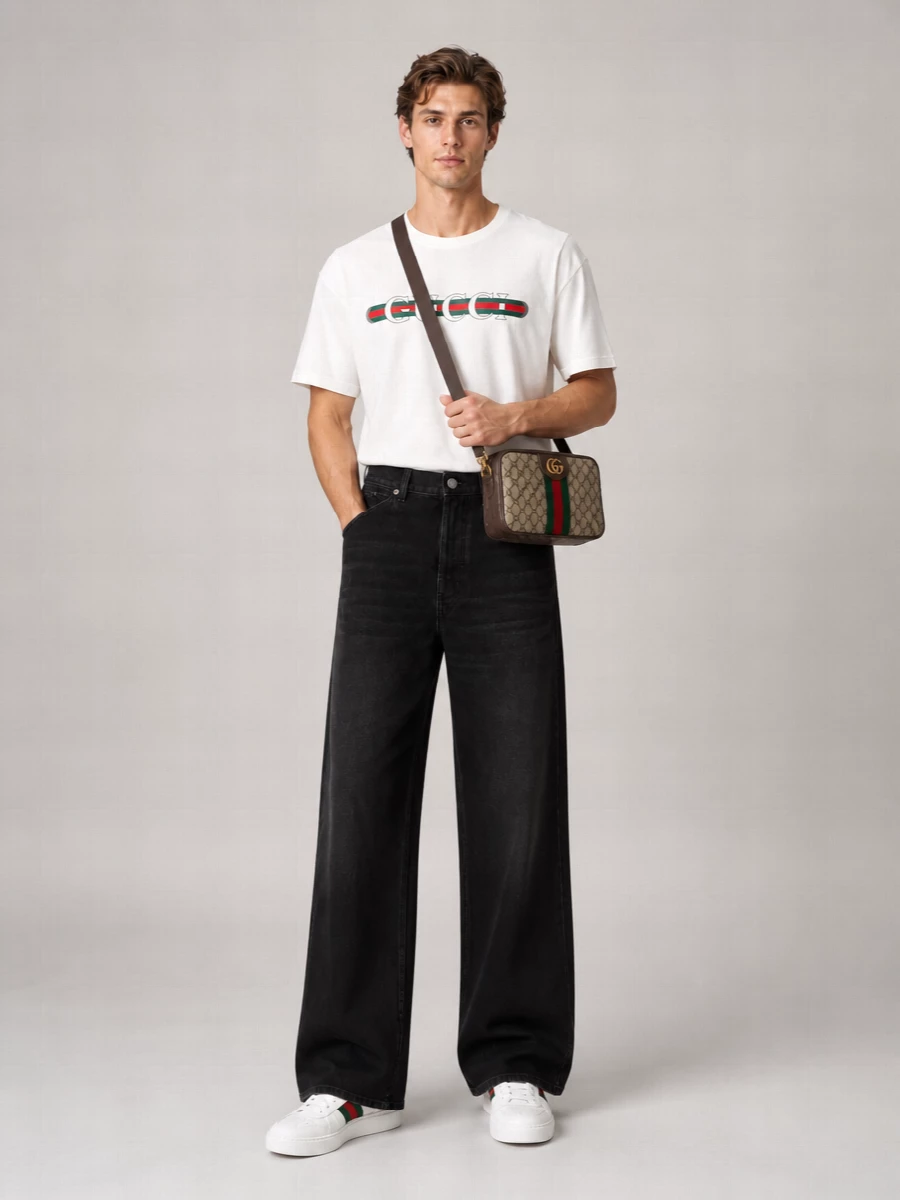 Gucci Leather Low-Top Sneakers