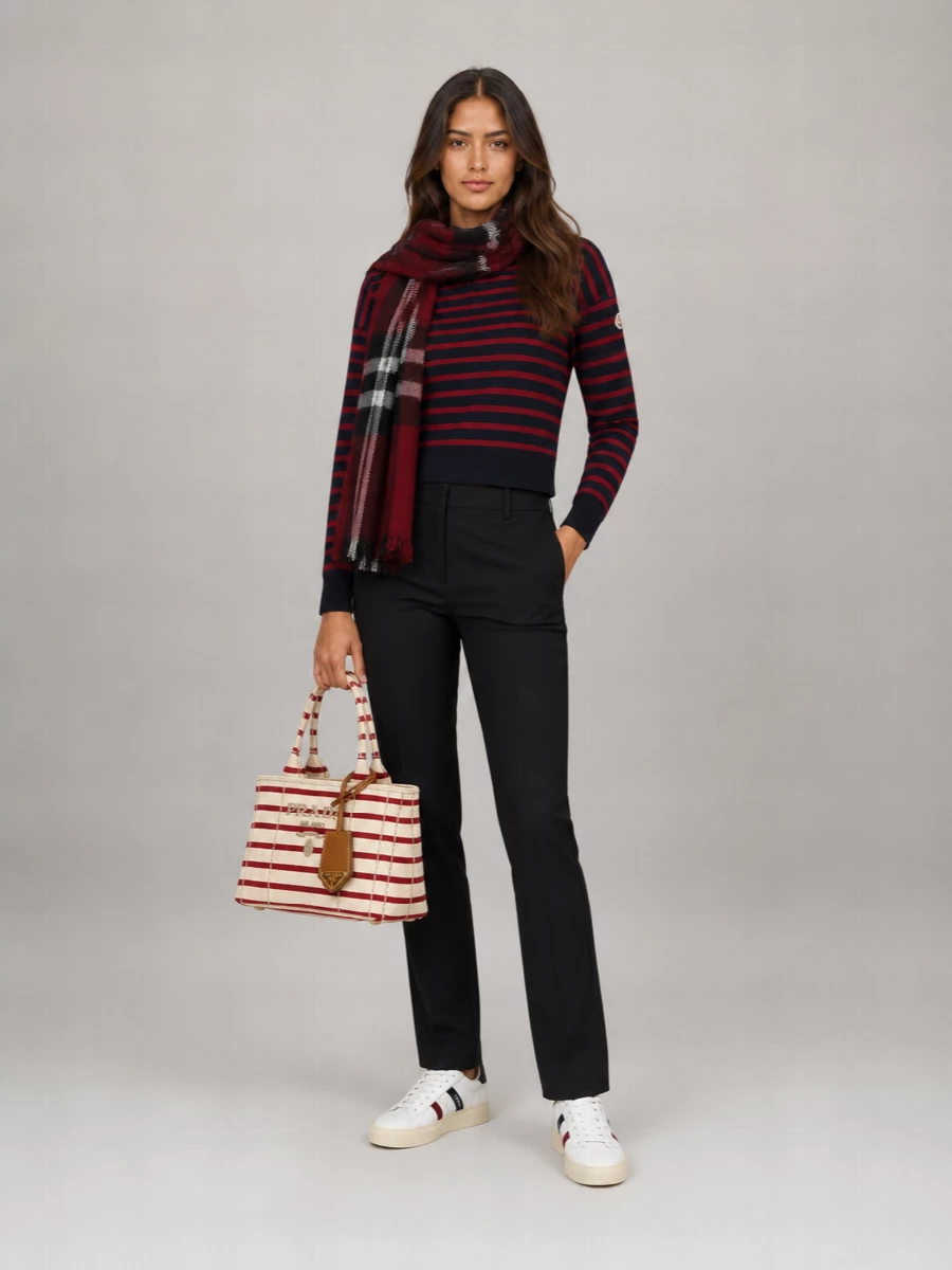 Moncler Virgin Wool Ribbed Crew-Neck Jumper