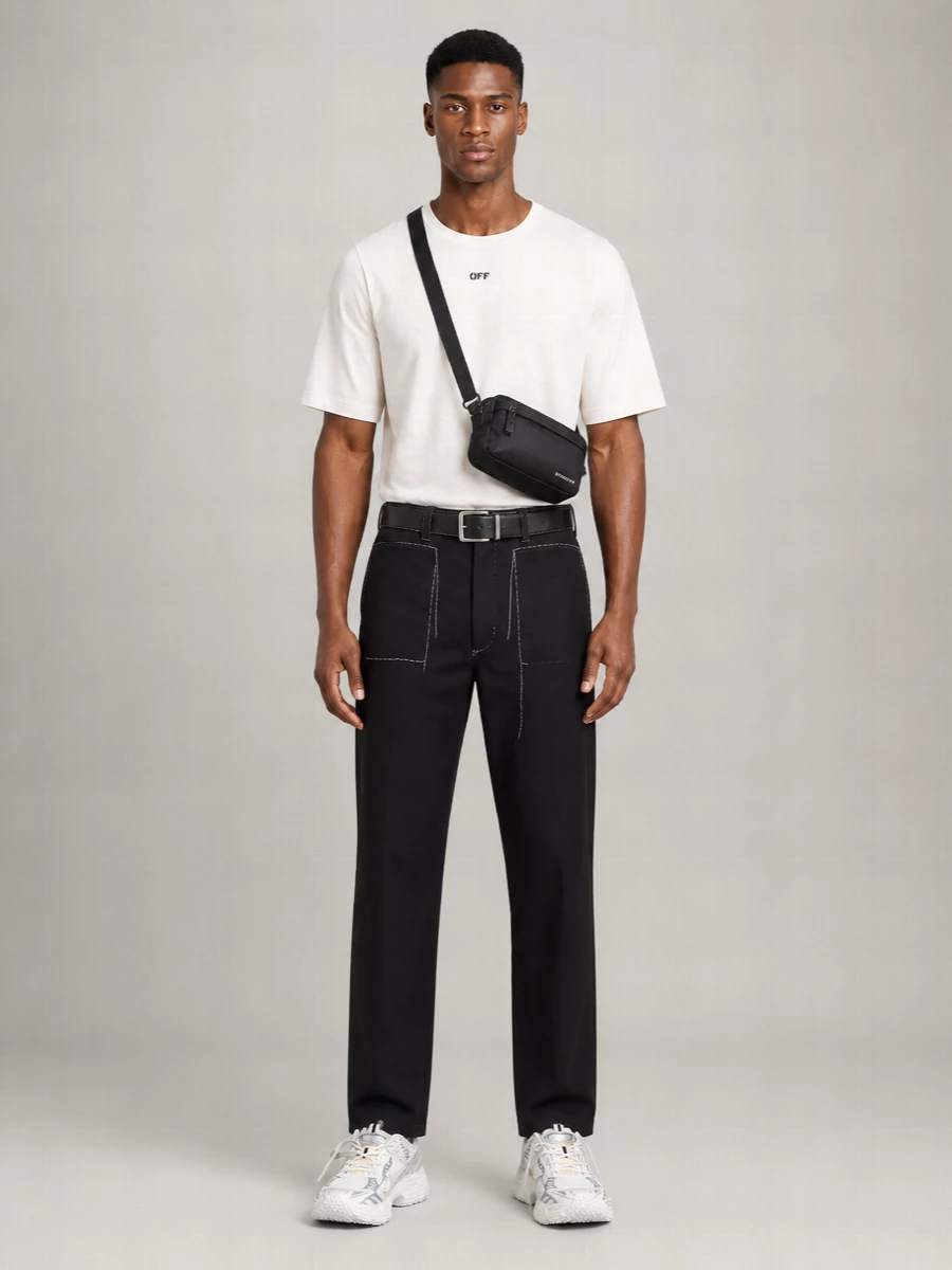 Off-White Regular-Fit Straight-Leg Tailored Trousers
