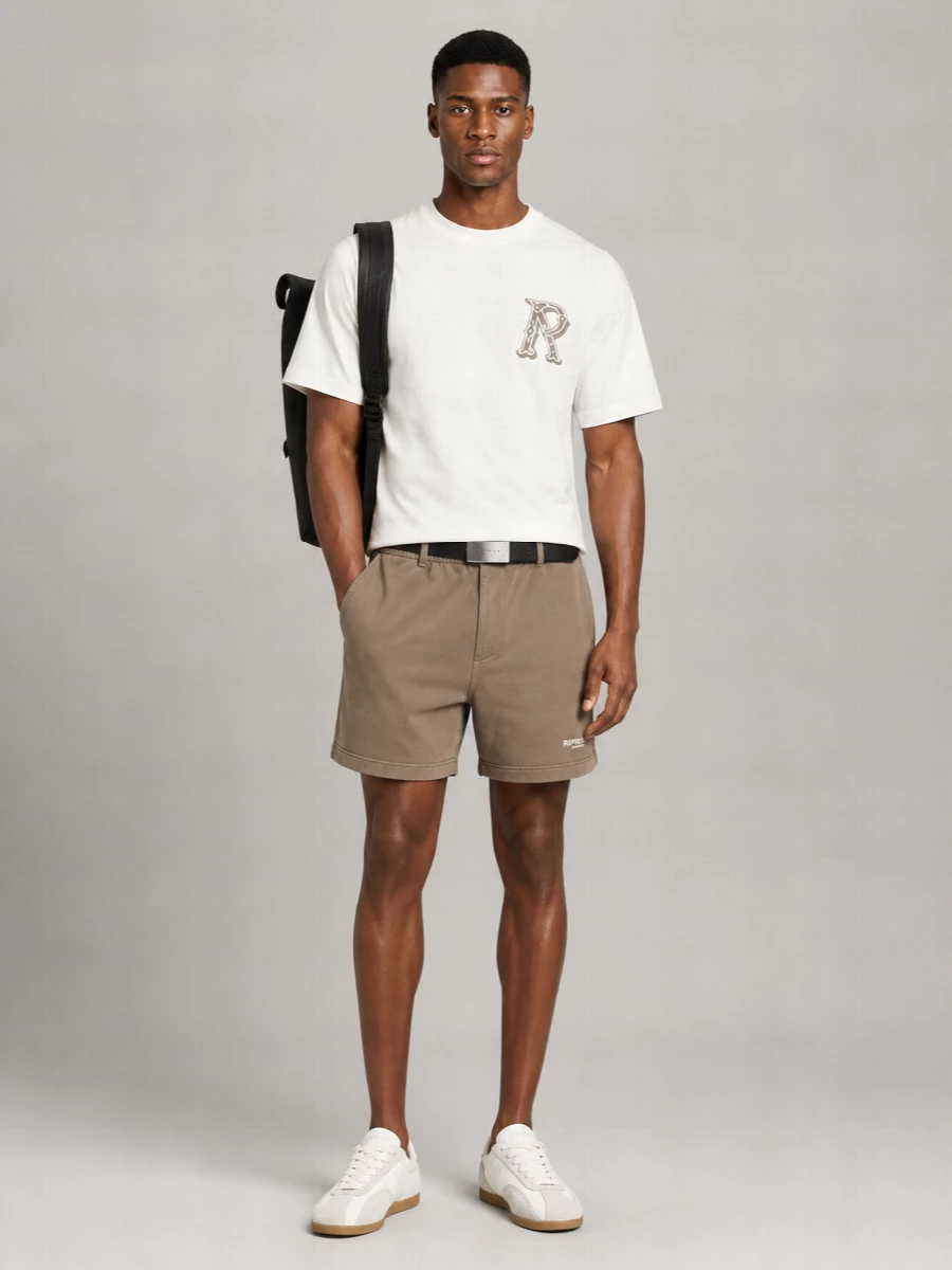 Represent Cotton Logo-Print Chino Shorts