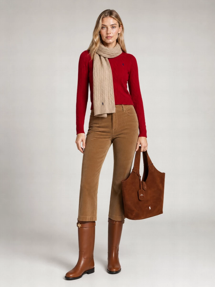 Polo Ralph Lauren Cashmere Wool Cable-Knit Slim-Fit Sweater