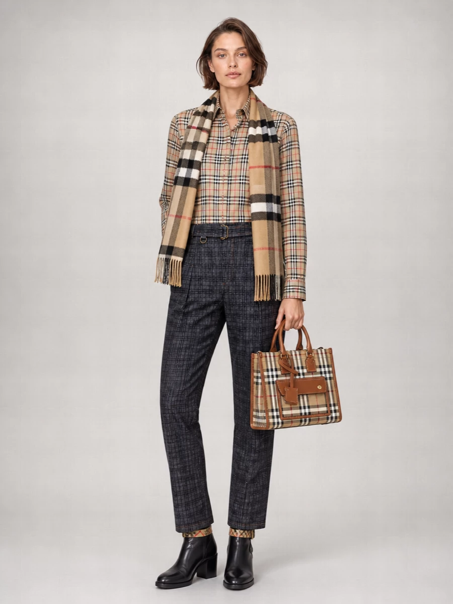 Burberry Cashmere Check Scarf