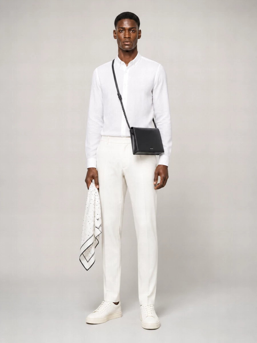 Michael Kors Linen Long Sleeve Shirt