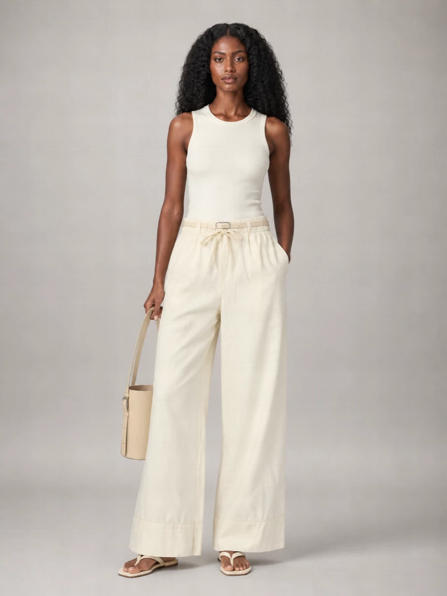 Entire Studios Cotton Wide-Leg Pajama Trousers