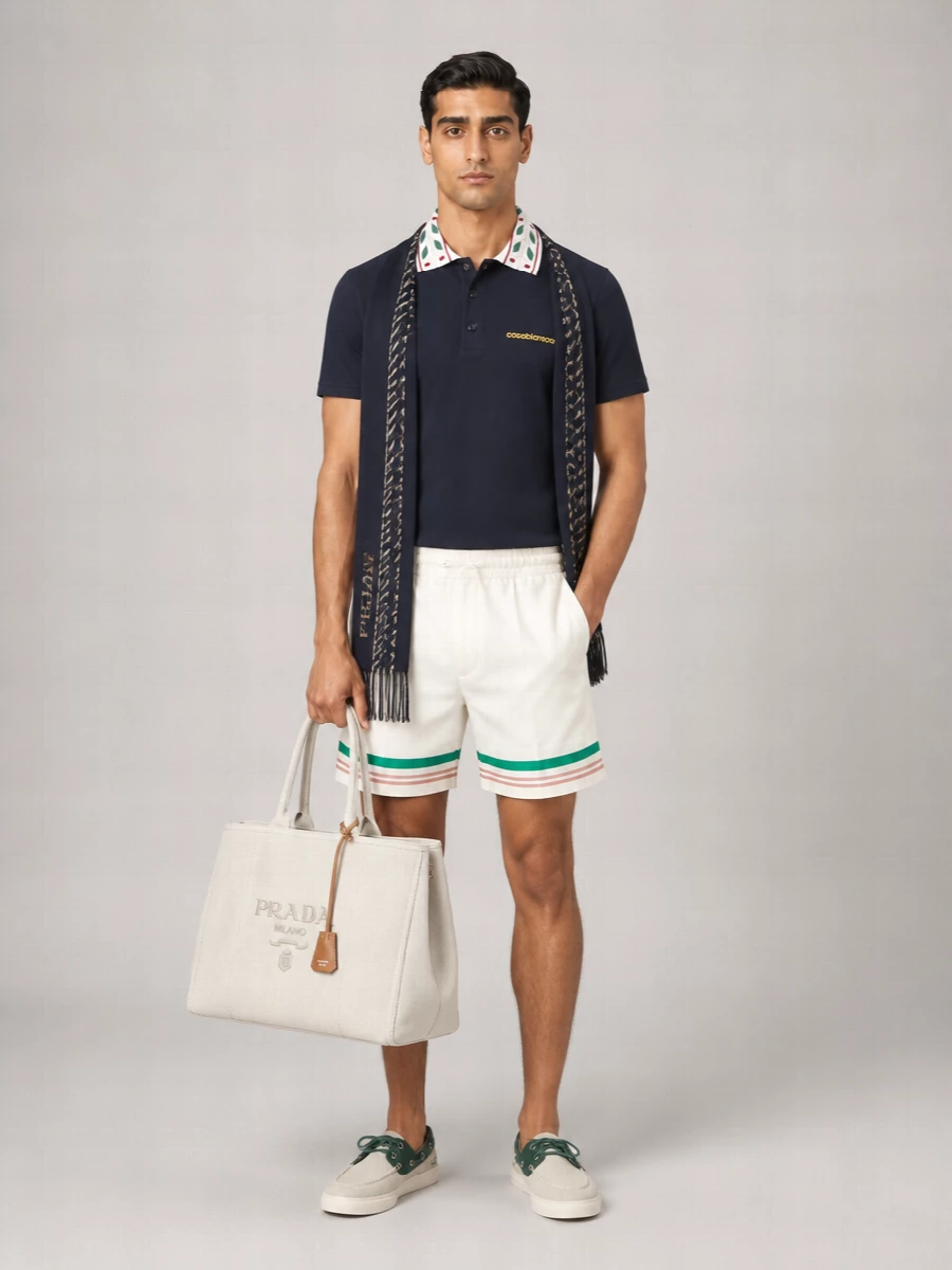 Casablanca Organic Cotton Piqué Polo Shirt