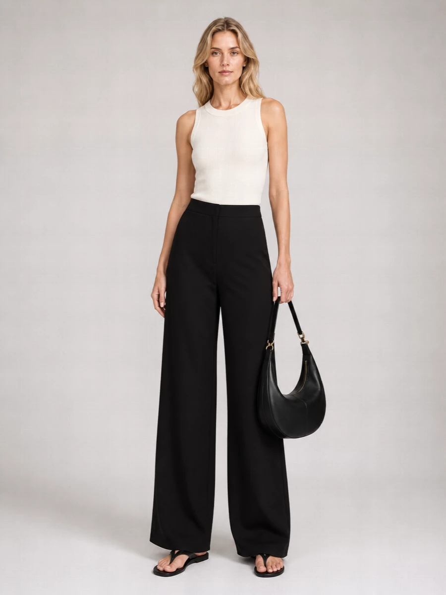 Sportmax Ribbed Cotton Crew-Neck Tank Top