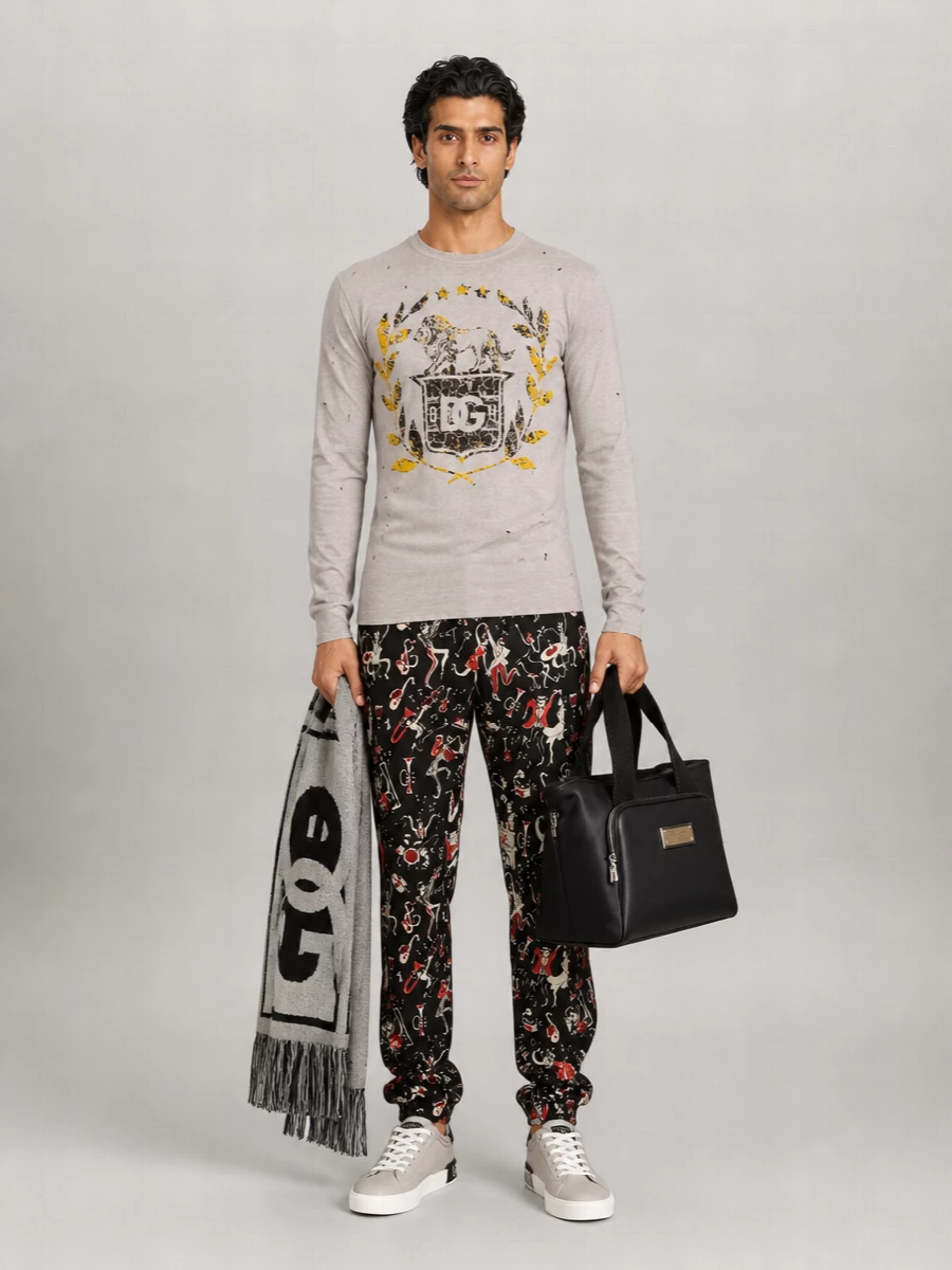 Dolce&Gabbana Cashmere Knitted Fringe Scarf