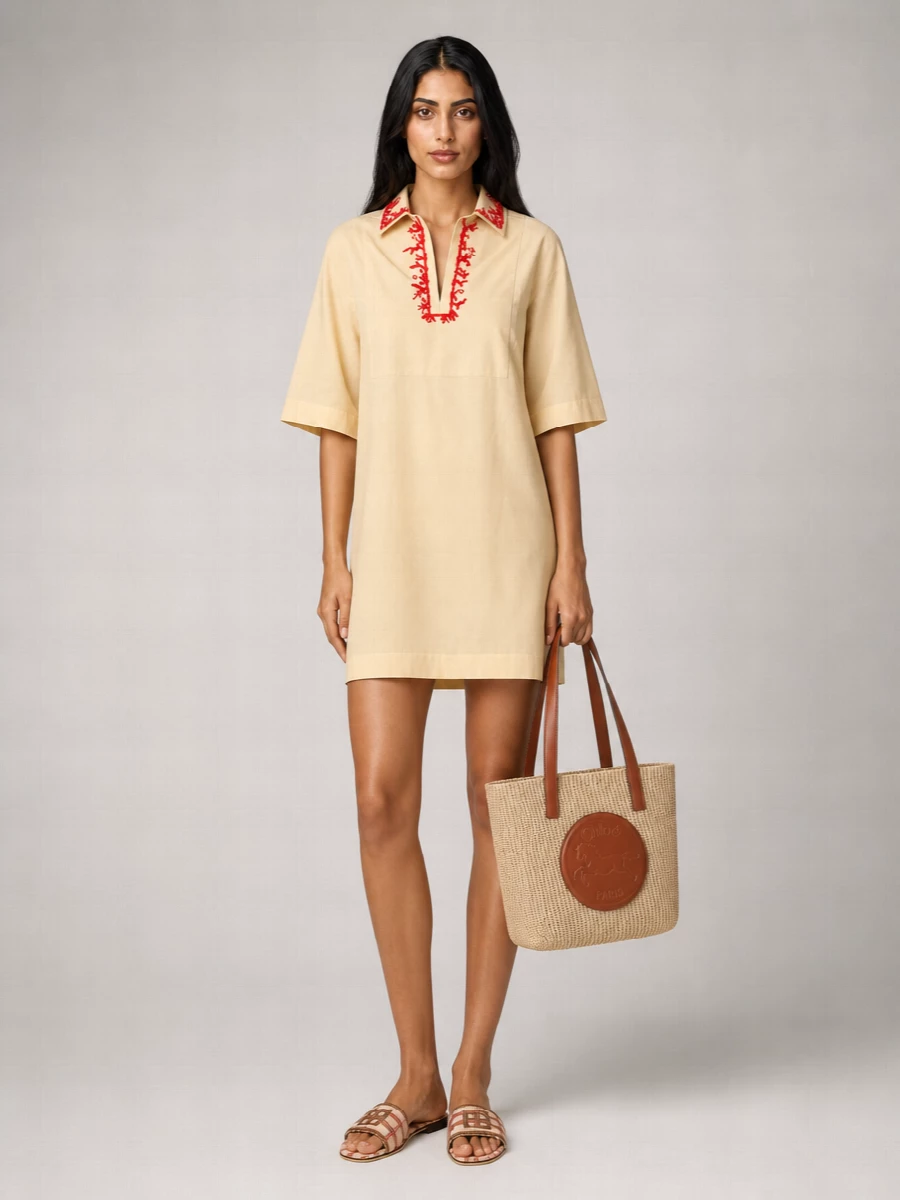 Fendi Cotton Logo-Embroidered Slide Sandals