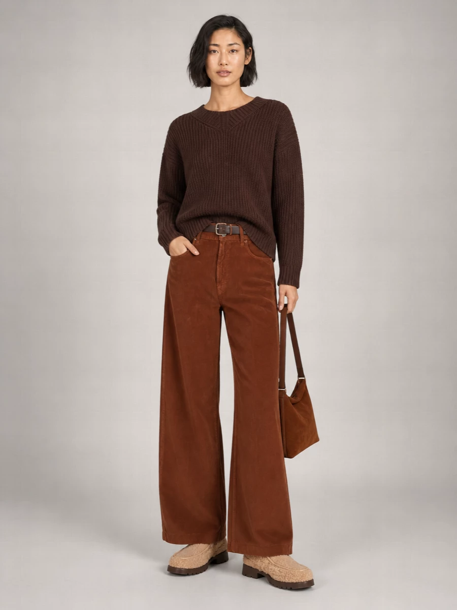 Haikure Ribbed Wide-Leg Jeans