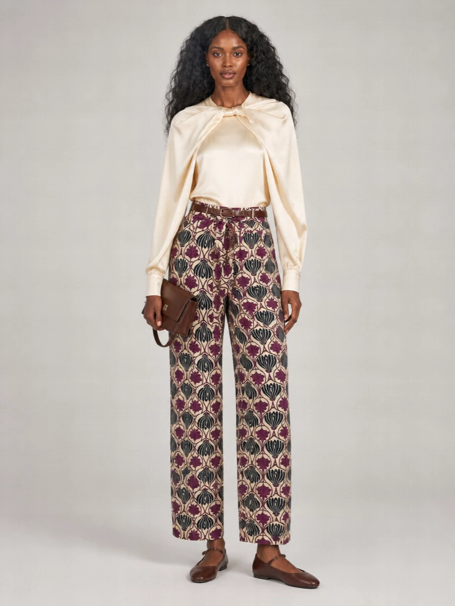 Max Mara Silk Wide-Leg Trousers