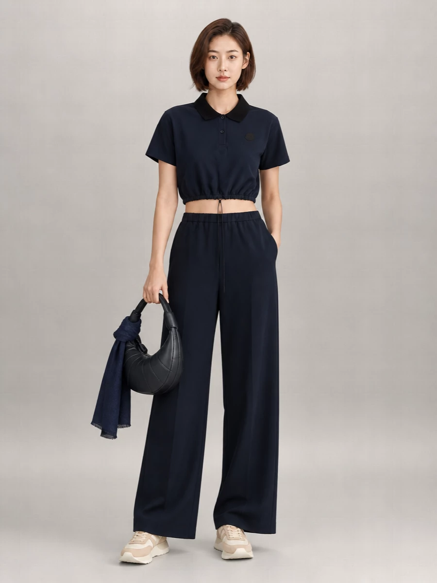 Moncler Cotton Wide-Leg Trousers
