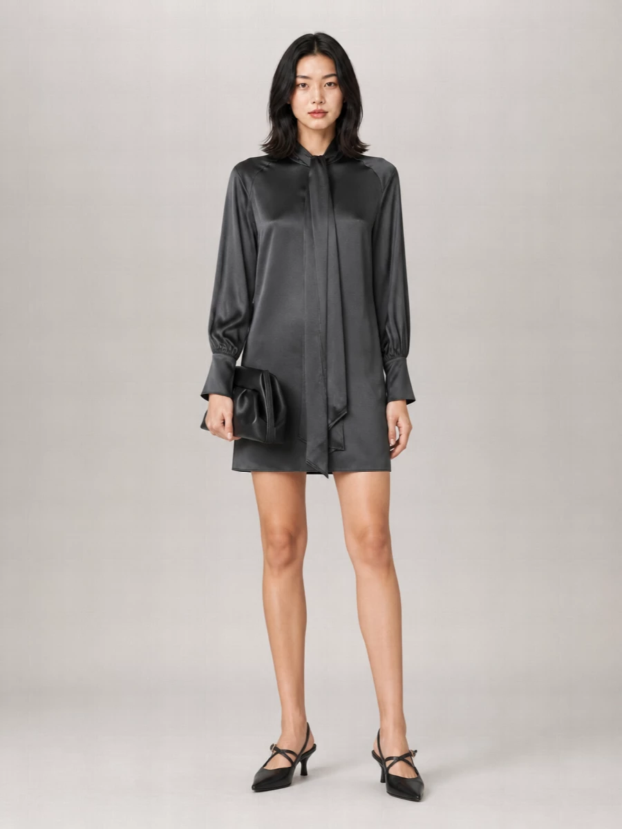 Semicouture Satin Mini Dress