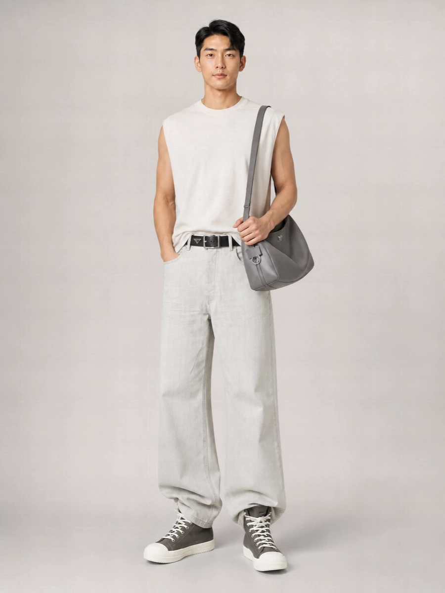 Rick Owens Drkshdw Denim Mid-Rise Wide-Leg Jeans