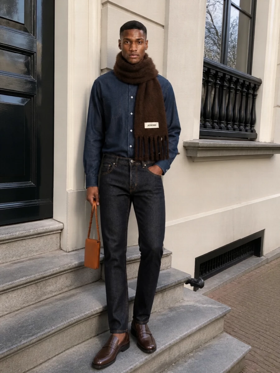 Brunello cucinelli denim shirt jacob cohen jeans