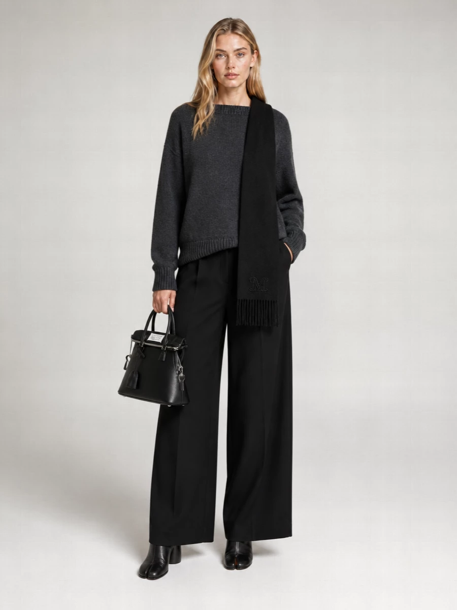 Mm6 Maison Margiela Wool Off-The-Shoulder Mini Dress