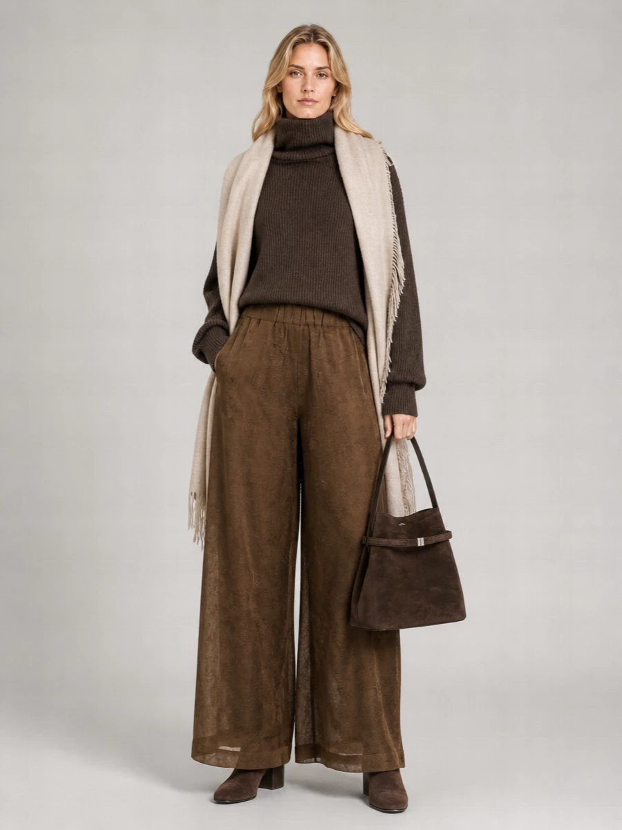 Uma Wang Viscose Blend Wide-Leg Trousers
