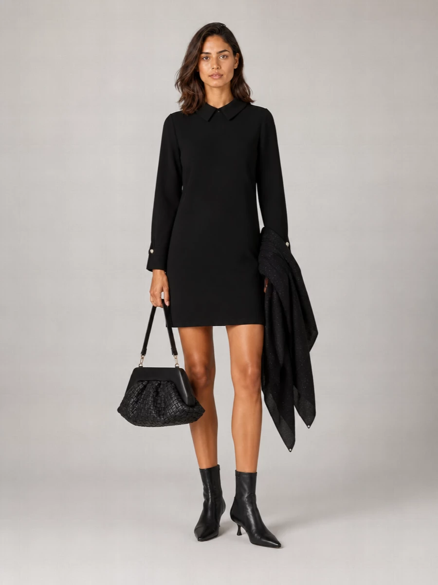 Semicouture Long-Sleeve Mini Dress